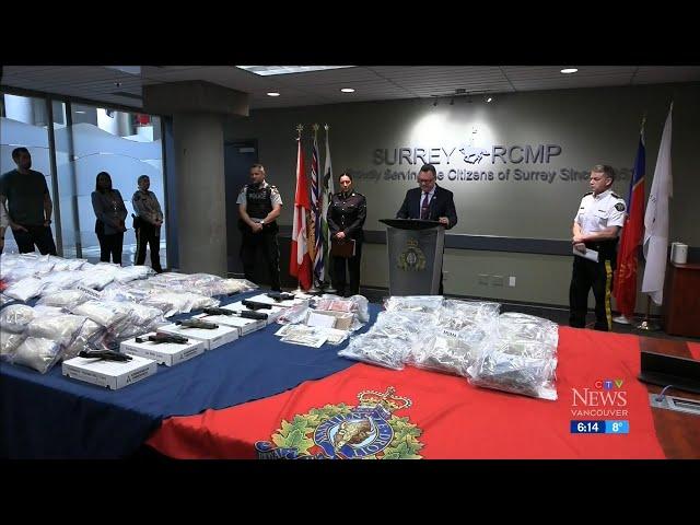 RCMP in British Columbia announce massive drug, weapons seizure