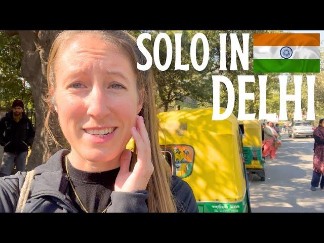 First Time in DELHI  Solo Traveling India: Old Delhi, Trying the Delhi Metro, Parks & Tombs