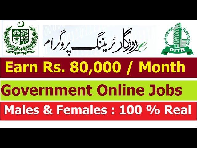 Earn Online Rs. 80000 per Month - Online Earning Jobs  Erozgaar Training By Government of Pakistan