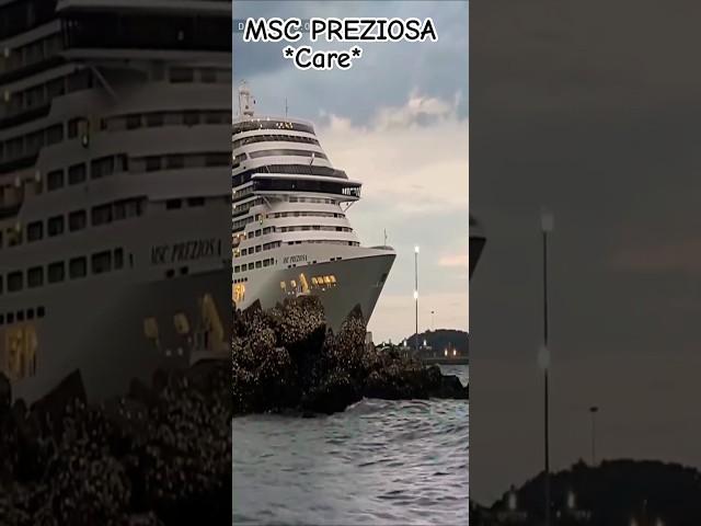 MSC PREZIOSA Santos cruise ship #crash stone #biggestship @naviodecruzeiroenovidades #shorts