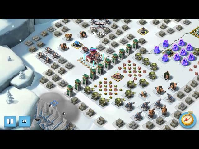 Boom Beach. Военная фабрика 43. Уничтожение. Начальная стадия.