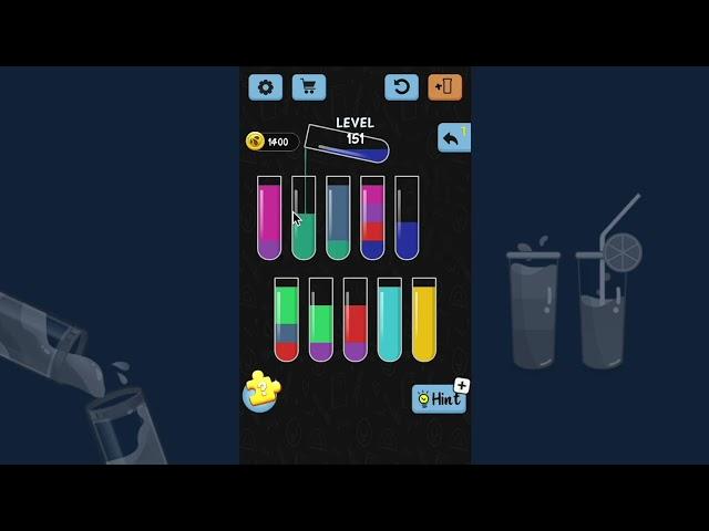 Water Color Sort Level 151 - ‍Walkthrough Solution Gameplay - IOS/Android