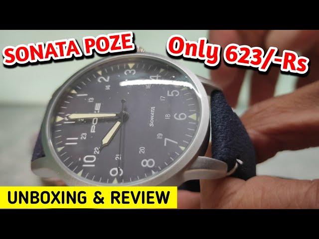 Sonata Poze Analog Watch Unboxing And Review | Sonata Poze for Men-SP70011NL01W Under 623/- Rs