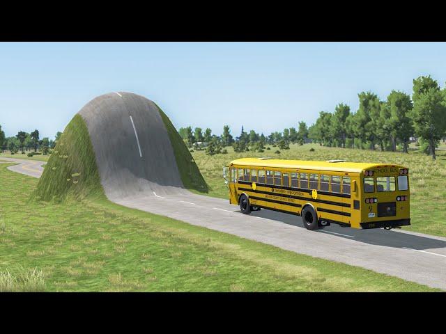 Cars vs Giant Bulge #3 – BeamNG.Drive