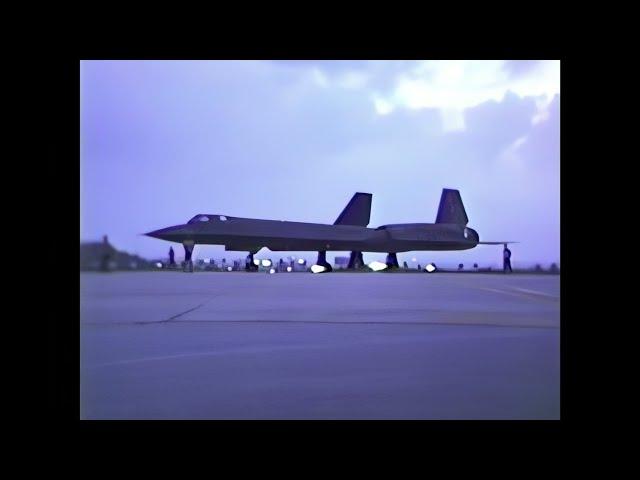 SR-71A Blackbird evening launch Okinawa late 80's (HD)