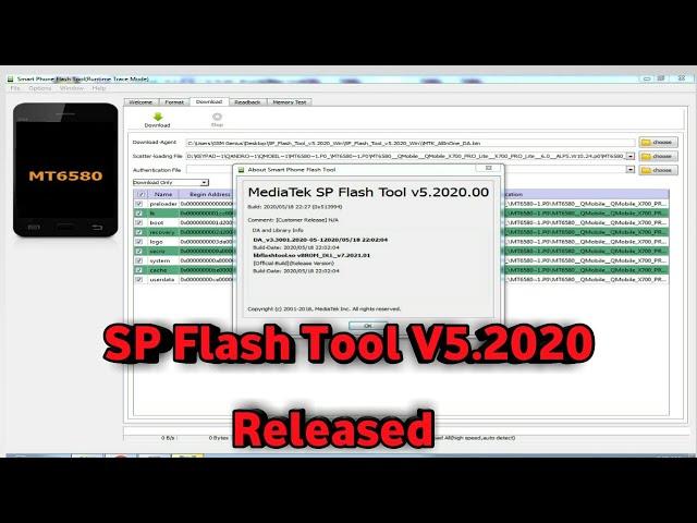 Flash tool MTK SP Flash Tool v5.2020  MTK Flash Tool Latest SP Flash Tool  Updated 2020