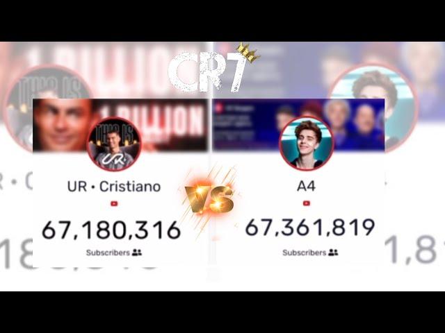  UR Cristiano Ronaldo Live VS A4 Sub Count (New Official Channel)