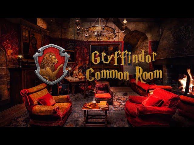 Gryffindor Common Room  Harry Potter Ambience  Hogwarts ASMR