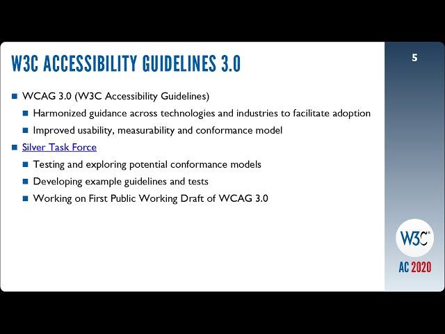 W3C Accessibility Guidelines Working Group Updates - April 2020, Rachael Montgomery