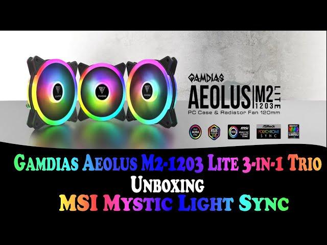 Gamdias Aeolus M2-1203 Lite 3-in-1 Trio Unboxing and MSI Mystic Light Sync With Antec DF600 Flux