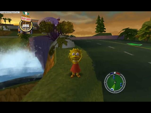 simpsons hit and run clip glitch while milhouse gets ran over