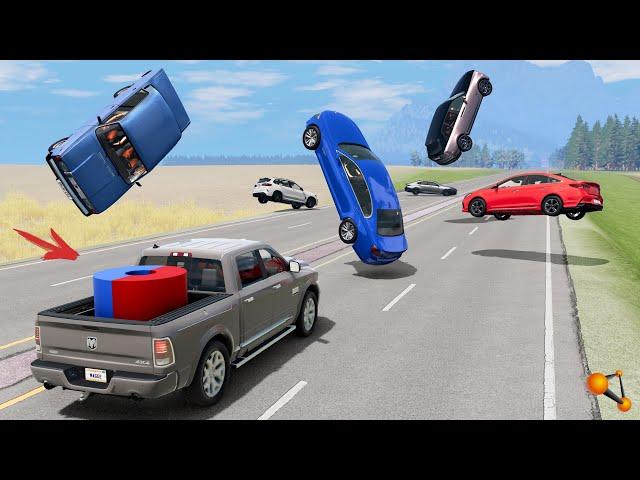 СМЕРТЕЛЬНОЕ ПРИТЯЖЕНИЕ! МОЩНЫЙ МАГНИТ ПРОТИВ МАШИН | BeamNG.drive
