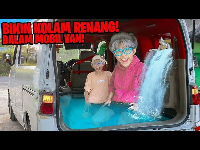 PERTAMAKALI BIKIN KOLAM RENANG DI MOBIL VAN BESAR!!! MALAMNYA HAMPIR JATUH, BOCIL NANGIS!!!