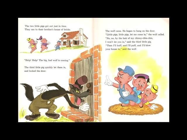 Disney Three Little Pigs Book Read By Pinto Colvig and Billy Bletcher 