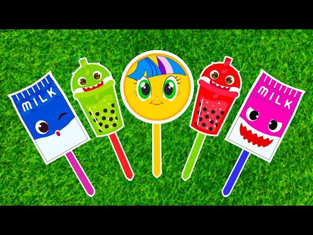 Satisfying video Some Lot's of BELLE CANDY lollipops | Cocomelon Baby Shark Hogi Pinkfong SpongeBob