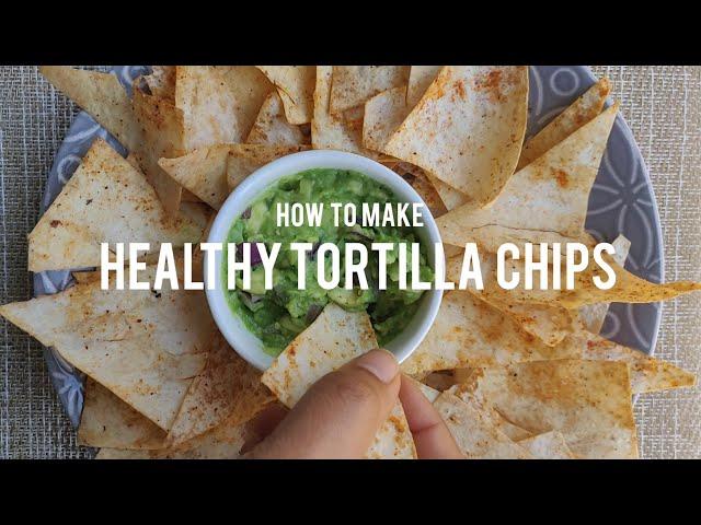 HEALTHY BAKED TORTILLA CHIPS | EASY AND DELICIOUS NACHOS | 2 ingredient recipe