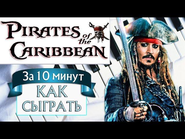 Пираты Карибского моря на пианино легко — Как играть на фортепиано — Обучение разбор туториал урок