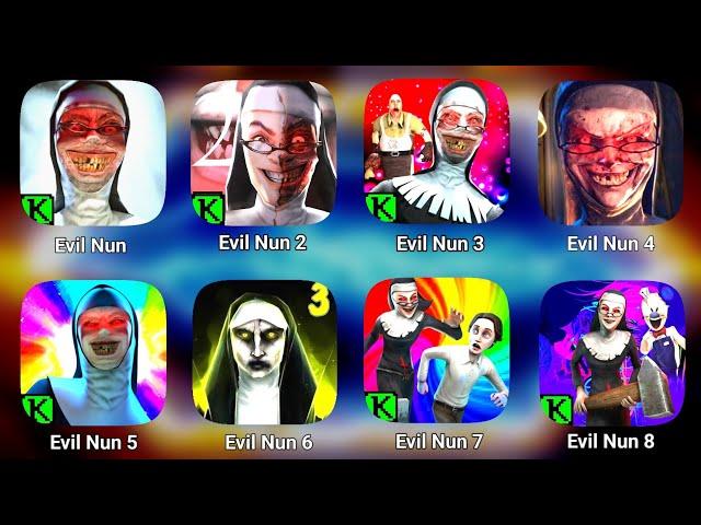 Evil Nun 1, 2, 3, 4, 5 , 6, 7 & 8 Gameplay || Evil Nun 3 || Keplerian New Evil Nun New Game