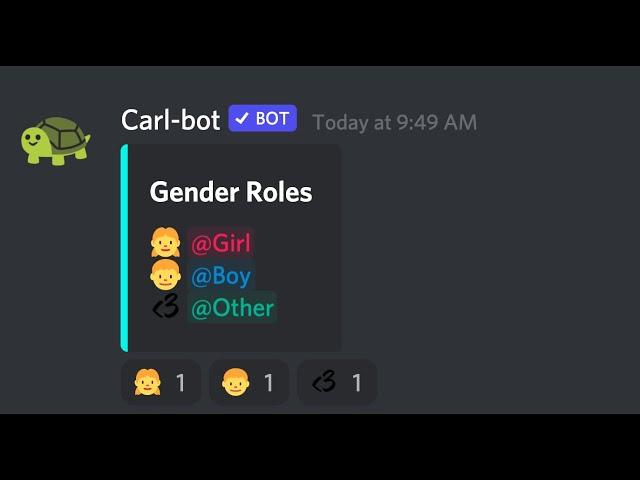 How to make reaction roles through carl bot on discord