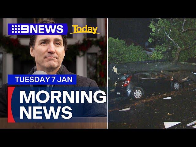 Justin Trudeau steps down; Heatwave ends with heavy rain in Sydney | 9 News Australia