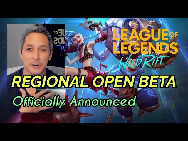 LOL WILD RIFT REGIONAL OPEN BETA OFFICIALLY ANNOUNCED | OCTOBER, 2020