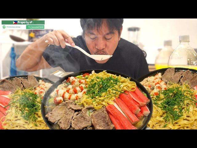 OVERLOAD SINABAWANG PANCIT BATO! Mukbang at Easy Recipe! Filipino Food. Mukbang. Pinoy Recipe.