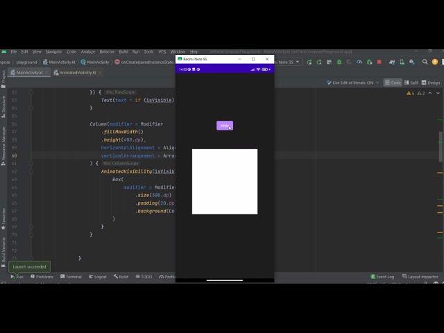 Animate visibility | Android Jetpack Compose #8