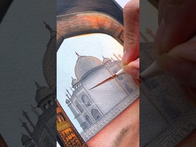 Painting Taj Mahal ️ #shorts