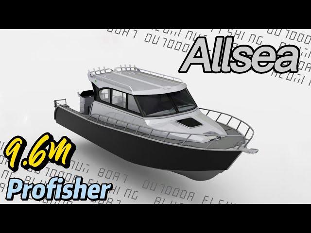 Allsea Boats---9.6m superior aluminum Profisher fishing boat