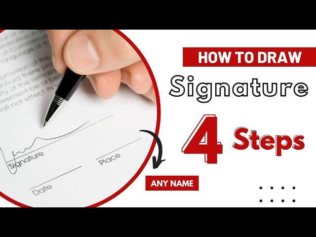  4 Steps to Draw Signature any Name | How to Sign | Signature Style Of My Name #sign