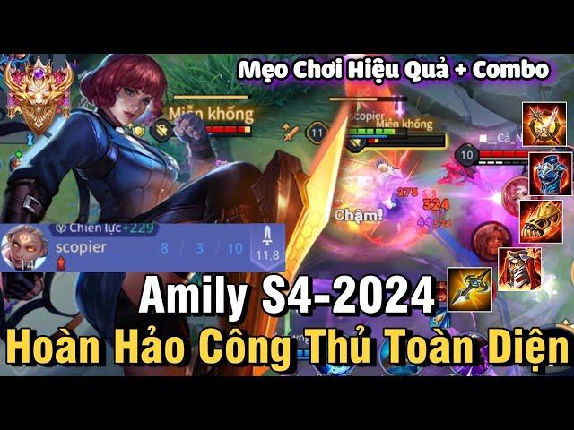 Amily S4-2024 Liên Quân Mobile | Cách Chơi Lên Đồ Phù Hiệu Bảng Ngọc Cho Amily S4 2024 Đi Top NTD LQ