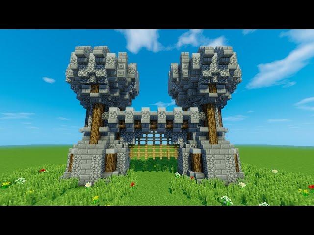 СТАРИННЫЕ (СРЕДНЕВЕКОВЫЕ) ВОРОТА В МАЙНКРАФТ (FANTASY GATE MINECRAFT)