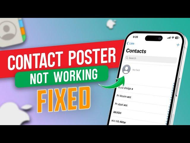 How To Fix Contact Poster Not Working After iOS 17 Update | Contact Poster Issue on iPhone Fixed