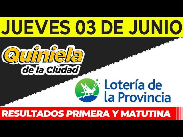 Quinielas Primera y matutina de La Ciudad y Buenos Aires Jueves 3 de Junio