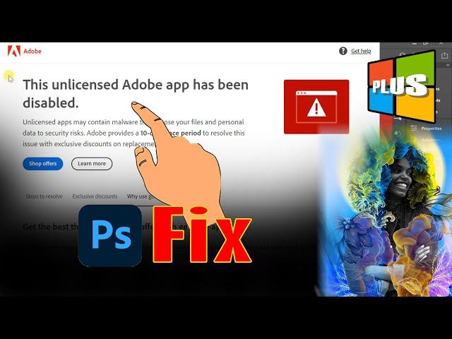 Fix - 'This unlicensed Adobe app has been disabled' on Photoshop 2022