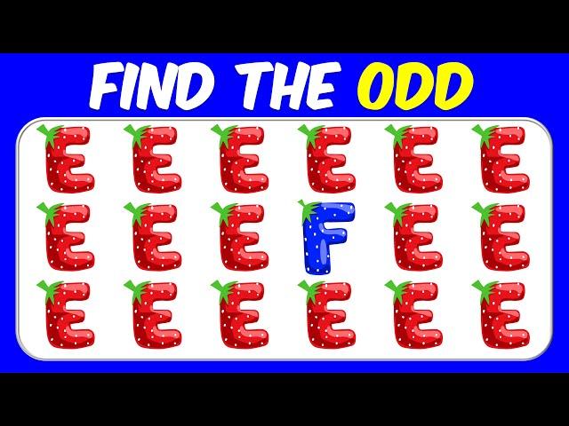 【Easy, Medium, Hard Levels】Can you Find the Odd Emoji out & Letters and numbers in 15 seconds? #86