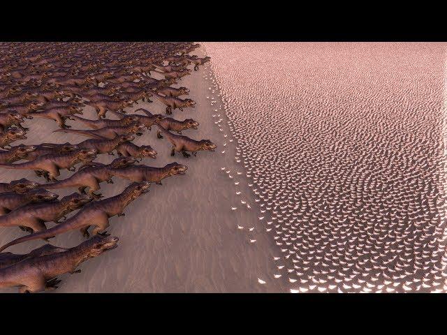 1.000 T-REX vs 80.000 CHICKENS - Ultimate Epic Battle Simulator