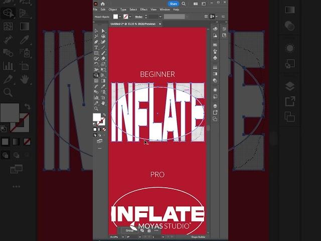 Adobe Illustrator tip for logo design or text effect | Beginner VS Pro #logo #graphicdesign