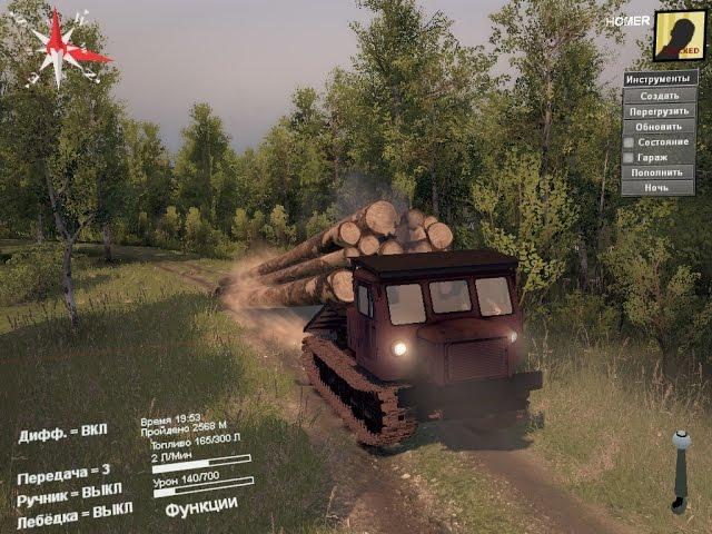 SpinTires 2017  ТТ-- 4 КАРТА  БОЛОТИНА