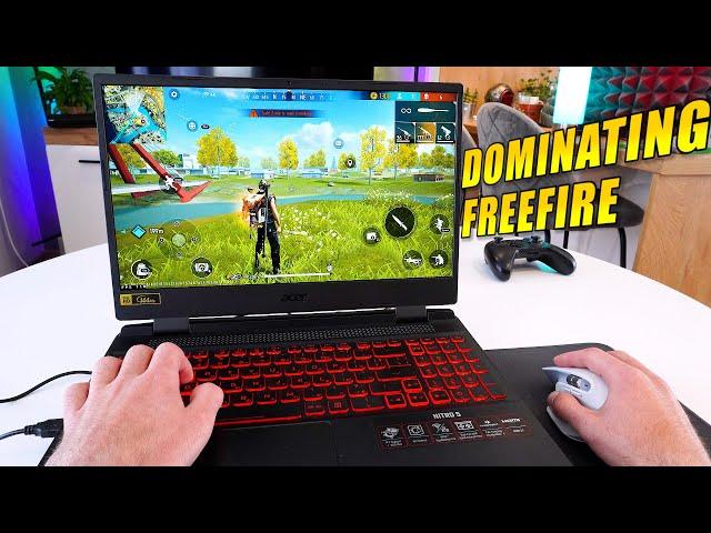 First Time Playing FreeFire On Acer Nitro 5 Gaming Laptop | POV Gameplay Test, Handcam |