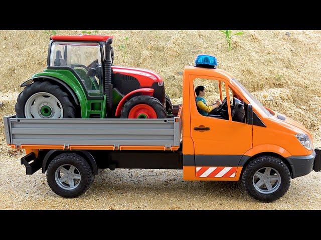 Looking for Broken Tractor - Tractor Dump Truck Toys Funny Stories - BIBO STUDIO