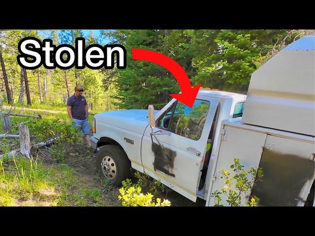 Stolen truck abandoned in the woods.  Can we get it out??