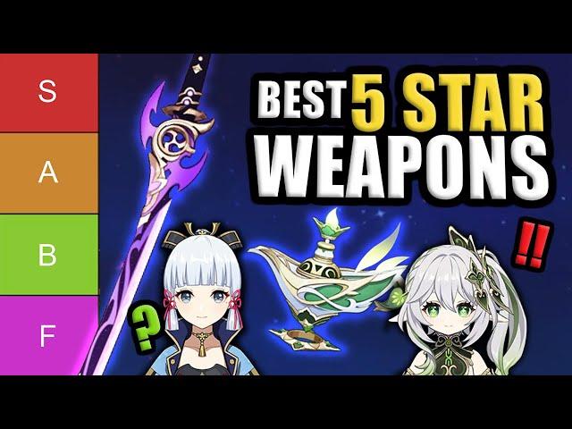 PULL FOR THESE WEAPONS! Best Genshin Impact 5 Star Weapons Tier List