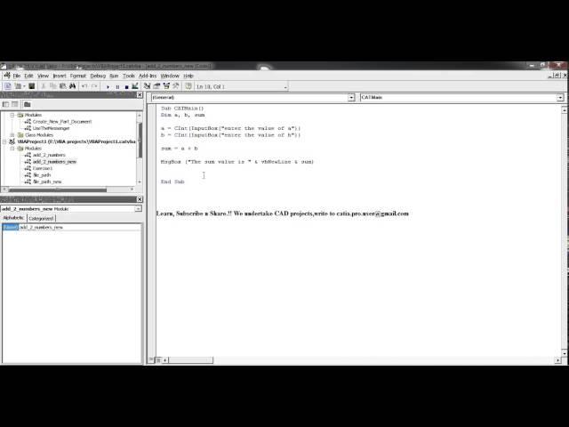 Catia V5 Macro Tutorials & Vb Scripting Essentials|Do Loop While with Example