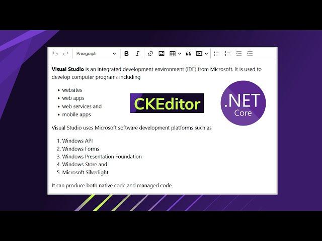 Add CKEditor - Rich Text Editor to ASP.NET Web Application | WYSIWYG Editor in ASP.NET