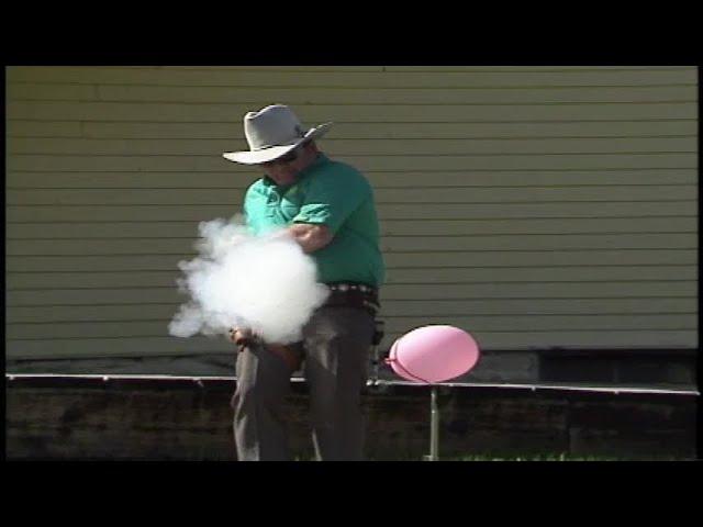 KCCI archives: Champion gunslinger Bob Munden shows quick-draw skills