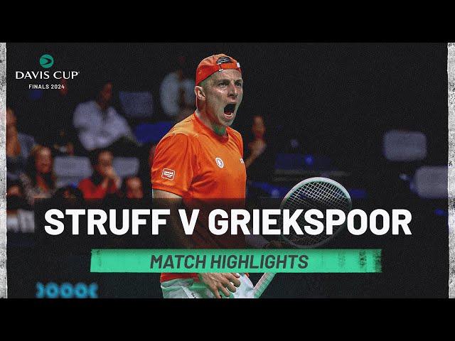 Jan-Lennard Struff v Tallon Griekspoor Highlights | Germany v Netherlands | 2024 Davis Cup Finals