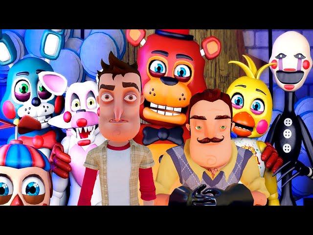 АНИМАТРОНИКИ ПУГАЮТ СОСЕДА!ПРИВЕТ СОСЕД И ФНАФ 2 В ГАРРИС МОД!FNAF 2 AND HELLO NEIGHBOR!ШОУ ХРИПЛЫХ!