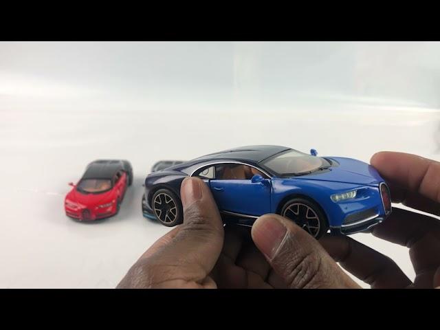 Металлическая машинка Mini Auto 1:32 «Bugatti Chiron» 3225B инерционная, свет, звук