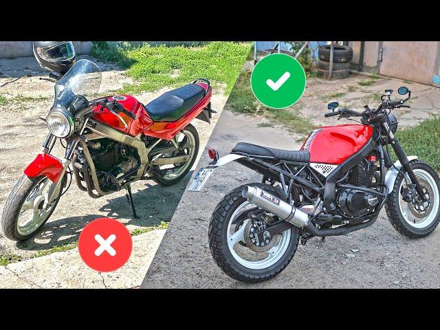 Building a scrambler from an old Japanese motorcycle (Suzuki gs500e)